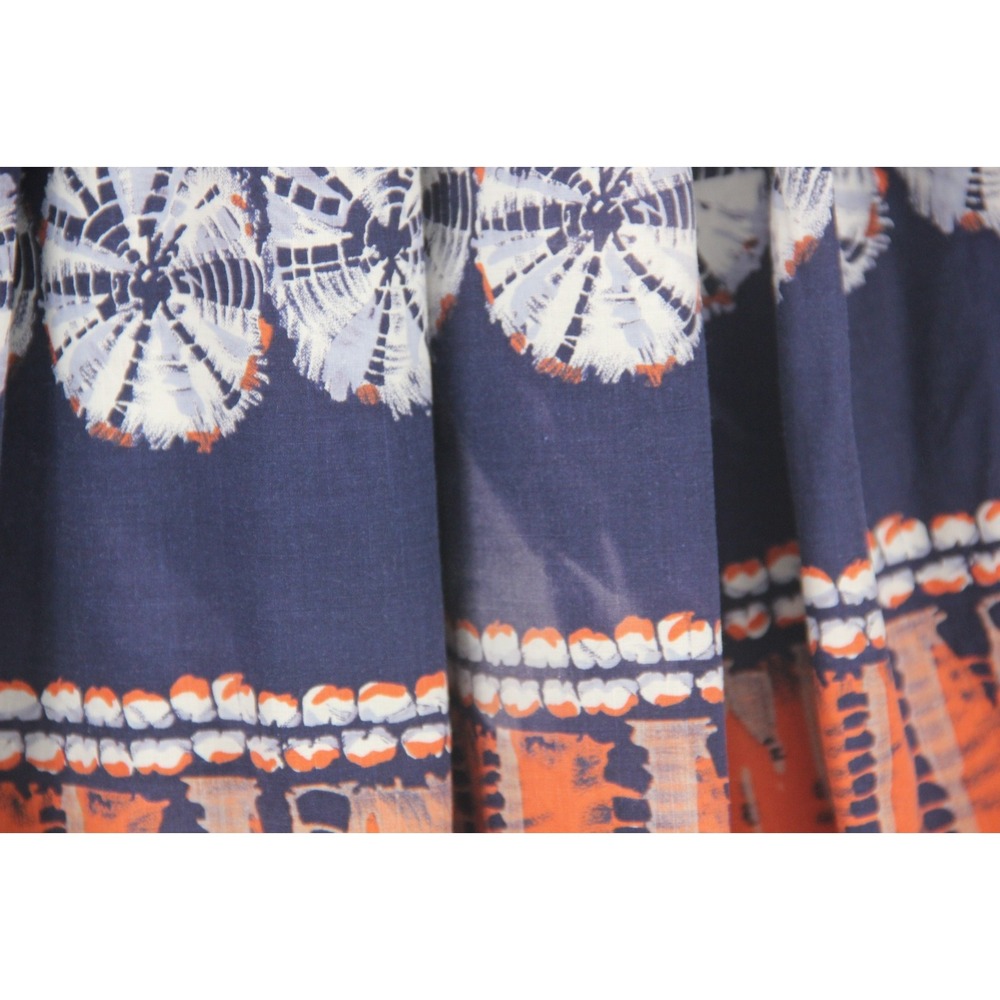 Vintage Jack Schnittman Full Midi Skirt S Blue Orange Tie Dye Boho Hippie #1006 - Picture 8 of 16